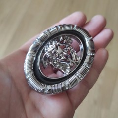 VERSACE. Silver tone. 3-D Medusa. BELT BUCLE.