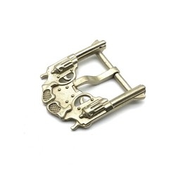 36mm Gun Design Buckle Western Exclusive Leather Belt Buckle For Cowboy