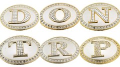 Initial Letter A to Z Gold Silver Metal Mens Belt Buckle Western Rodeo Cowboy