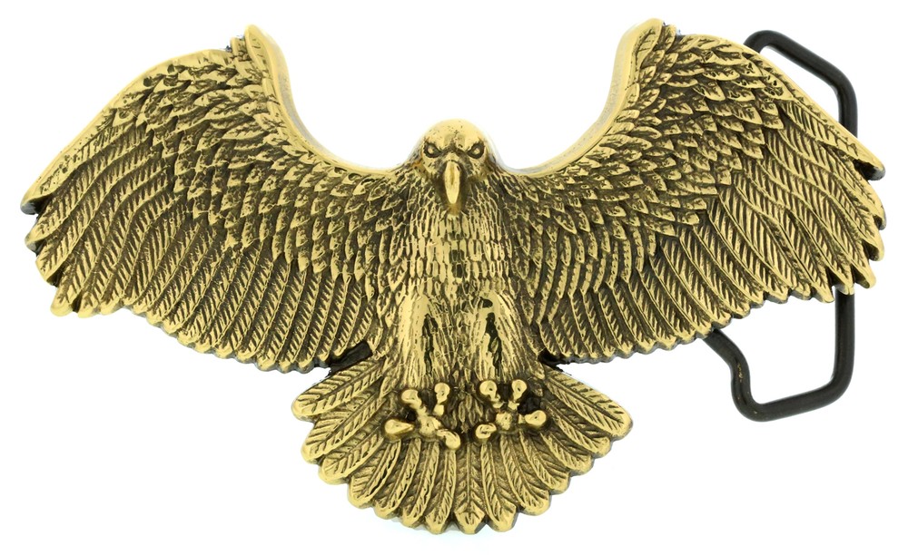 Eagle Attack Solid Brass Belt Buckle