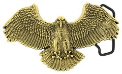 Eagle Attack Solid Brass Belt Buckle