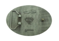 Vintage Superman Belt Buckle Men Gray Metal DC Comics Original Cosplay Halloween
