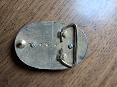 Vintage 1979 Susan B. Anthony Silver Dollar Belt Buckle 3&Prime;x2&Prime;