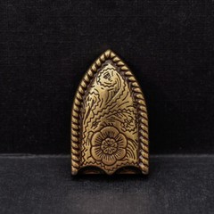 Retro Brass Flower Engraved Western Cowboy Belt Buckle Set Fit 25mm Strap