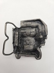 VTG 1978 Bergamont Brass Works « Big Rigger » Truck (B-38) Belt Buckle Trucking