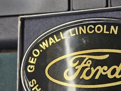 VINTAGE GEO. WALL FORD LINCOLN-MERCURY SHREWSBURY NEW JERSEY ADV BELT BUCKLE