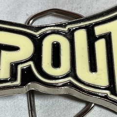 Tapout Logo Black & Off White Enamel MMA Mixed Martial Arts Metal Belt Buckle