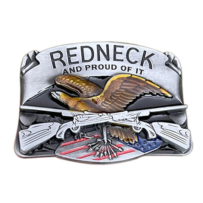 Creatively Relief Guns&Eagle Pattern Buckle Belt DIY Components