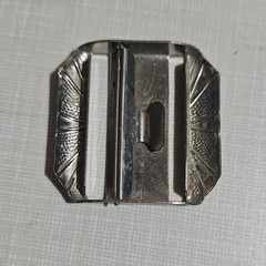 Silver Geometric Clip Belt Buckle for Men Metal Fits 1.25 Inch Belt