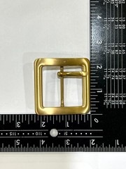 Solid Brass Satin Brass Belt Buckle Made in Italy Fits 1.57&Prime; Belt Strap