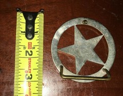 Set of 2 Belt Buckle Texas State Flag Xoleaco & Texas Star