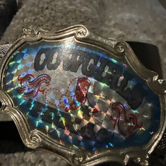 Texas Cowgirl Women&rsquo;s Holographic Western Belt & Buckle Rodeo Sm/Med