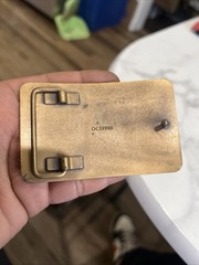 O.C. Tanner FMC Belt Buckle – Gold Tone Rope Border – Corporate Award Vintage