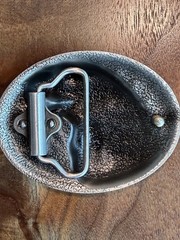 3D Men&rsquo;s American Eagle Belt Buckle USA Proud Antique SilverTone Fits 1.5&Prime; Belt