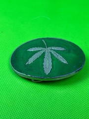 Hemp Weed Marijuana Leaf Belt Buckle