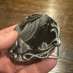 Motorcycle Belt Buckle Bald Eagle American Yellowstone Metal Collector Rodeo
