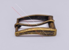 Retro Brass Plated Men Single Prong Pin Leather Belt Buckle Replacement Fit 40mm