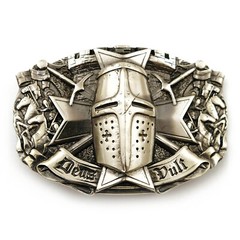 German silver belt buckle Templar, knight belt buckle, Crusader Knight buckle
