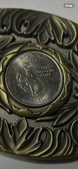 1890 Wyoming The Equality State 2007 Coin In Belt Buckle