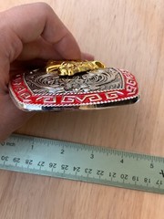 Western Buckle Gold Silver Red Horse Head Buckle Cowboy 2 » Hebillas Vaqueras