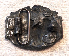 VINTAGE BELT BUCKLE HONOR VIETNAM VETERANS FORGOTTEN WARRIOR 1989 SISKIYOU BB14