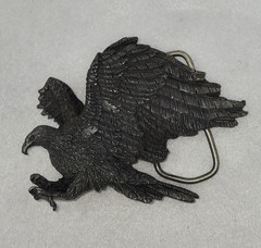 VINTAGE BERGAMOT BRASS WORKS USA AMERICAN BALD EAGLE BELT BUCKLE B-146