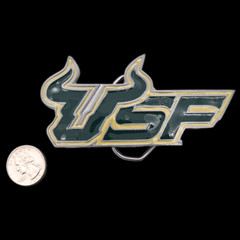 University South Florida USF Rocky Bull NCAA Belt Buckle (New Old Stock)