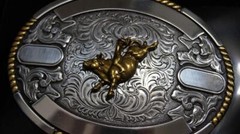 Crumrine Western Oval BULL RIDER Belt Buckle 38624