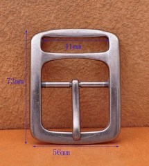 1-1/2&Prime; Men Solid Quality Nickel Matte Center Bar Leather Belt Buckle Replacement