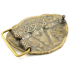 Tiwaz belt buckle, Old Norse Scandinavian Nordic Celtic Viking Pagan TYR runic