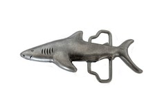 Solid Metal Shark Belt Buckle Vintage 4 Inch Western Cowboy 1.5 Strap Fit