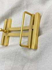 H 32mm 1.25` Belt Buckle Gold Tone Double H Replacement Buckle