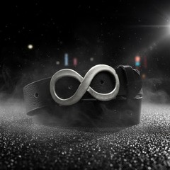 Infinity Belt Buckle Antique Silver Romantic Boho Artful Style Designer