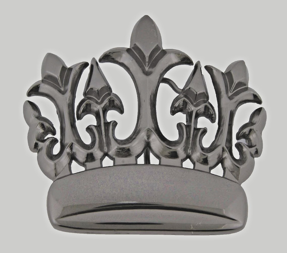 Crown Belt Buckle Gunmetal Gray Western Cowboy Cowgirl Rodeo Rock Rebel Fashion