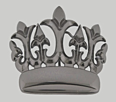 Crown Belt Buckle Gunmetal Gray Western Cowboy Cowgirl Rodeo Rock Rebel Fashion