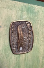 Vintage USA Made MISS BUDWEISER Belt Buckle UNLIMITED HYDROPLANE