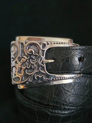 AB STEEL by AL BERES BUCKLES! #ST112 1 PIECE CLASSIC FILIGREE 1&Prime; BUCKLE ONLY!