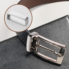 JJUNW 4 Pcs Groove Belt Keepers, Stainless Steel Brass Alloy 4, Black, White