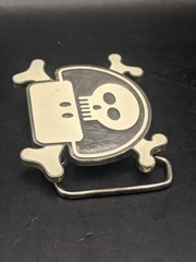 Super Mario Brothers Evil Toad Mushroom Belt Buckle Metal Vintage Rare Pre-owned