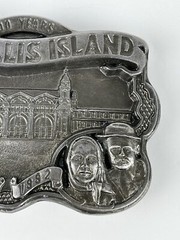 Ellis Island 100 Year Commemorative Belt Buckle Vintage 1992 #797 USA made