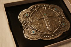 Blazin Roxx Feather Cross and Arrows BELT BUCKLE 37939