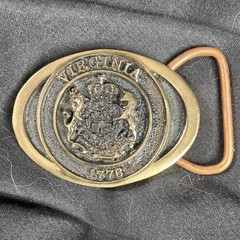 Heritage Mint Ltd Virginia Statehood 1776 Belt Buckle serial number NI1073 brass