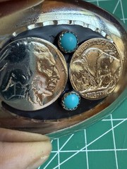 Vintage SW artisan B Cayaditto, BC, Buffalo Nickel belt buckle