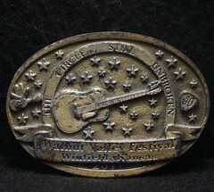 WK19154 VINTAGE 2011 **WALNUT VALLEY FESTIVAL** BLUEGRASS MUSIC MENS BELT BUCKLE