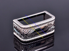 Western Floral Design Heavy Duty Silver Plated Western Cowboy DIY Belt Buckle 1&Prime;