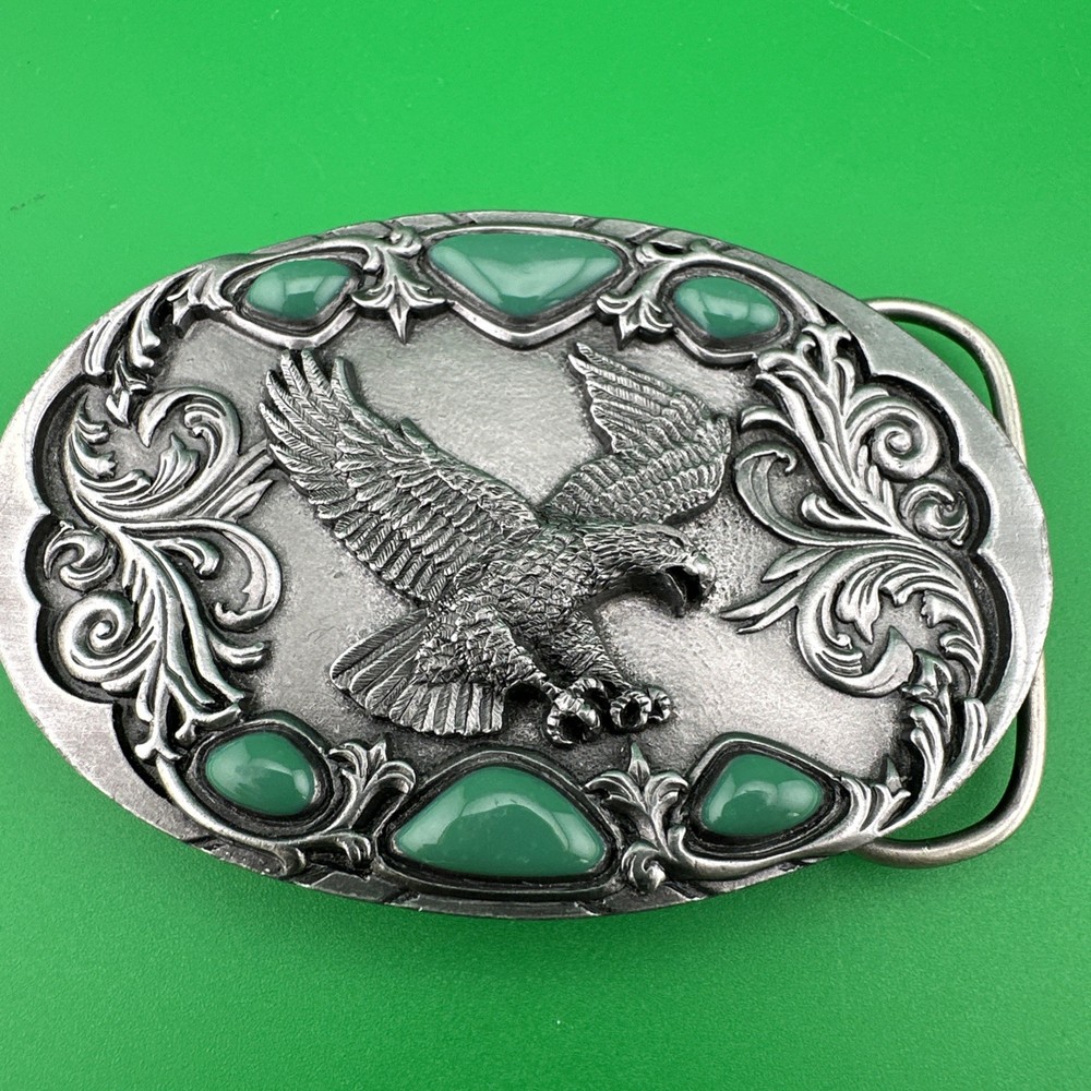 Arroyo Grande Belt Buckle Southwest Style Eagle Turquoise Color Stones