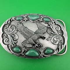 Arroyo Grande Belt Buckle Southwest Style Eagle Turquoise Color Stones