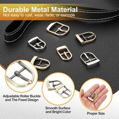 5 Pcs 0.7 Inch Adjustable Single Prong Buckle Belt Buckle, Bronze