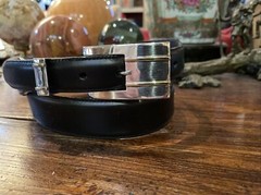 Pat Areias Sterling Silver 14K James Reid Style Belt Buckle 34-36-1.3/8-1”✅nu