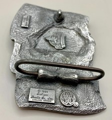 Mens Belt Buckle Patriotic Blue Red Silver Flag Eagle Siskiyou Buckle Co USA